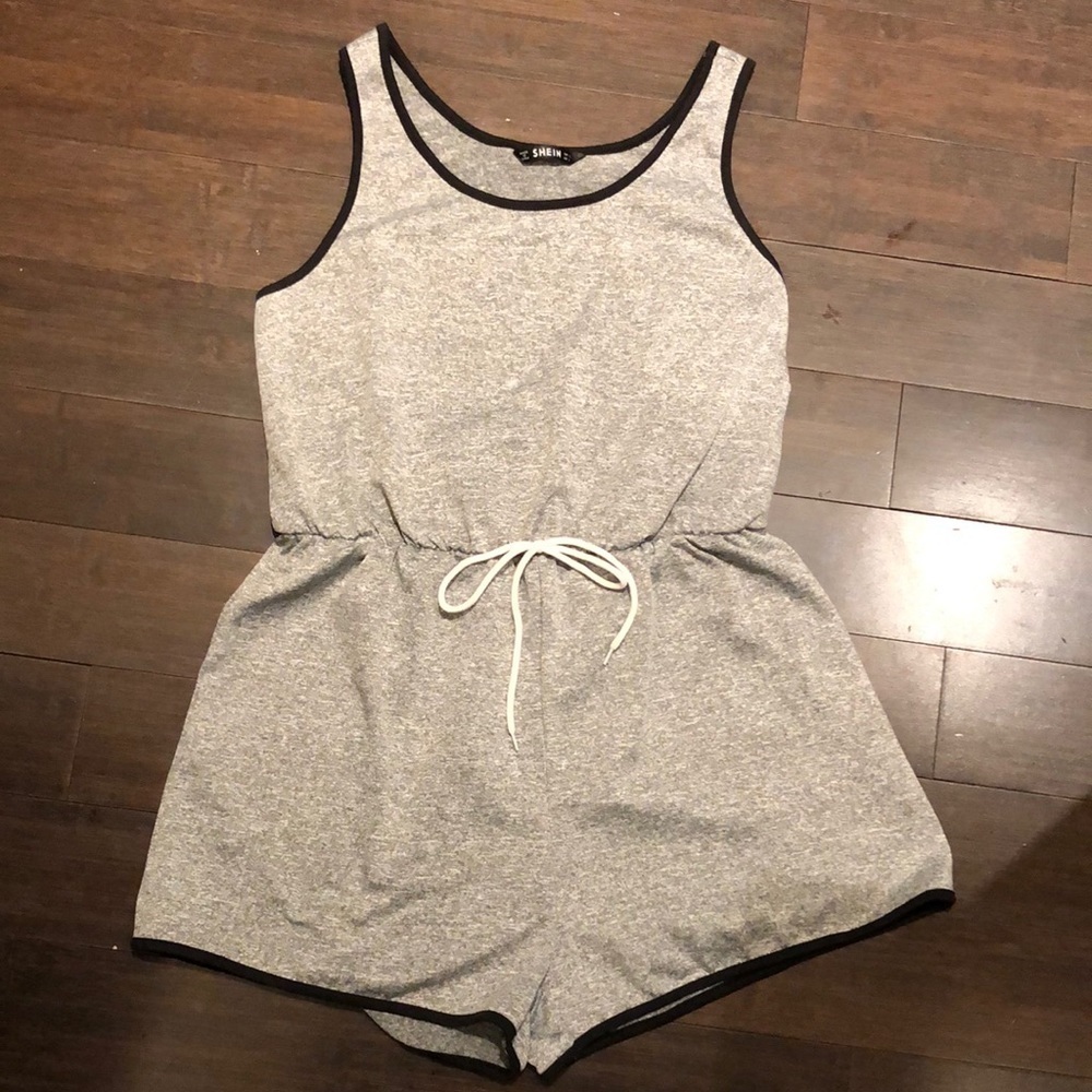 Shein grey shorts / tank romper. EUC’